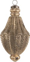 Clayre & Eef Boule de Noël Ø 11x22 cm Couleur or Verre Décorations d'arbre de Noël