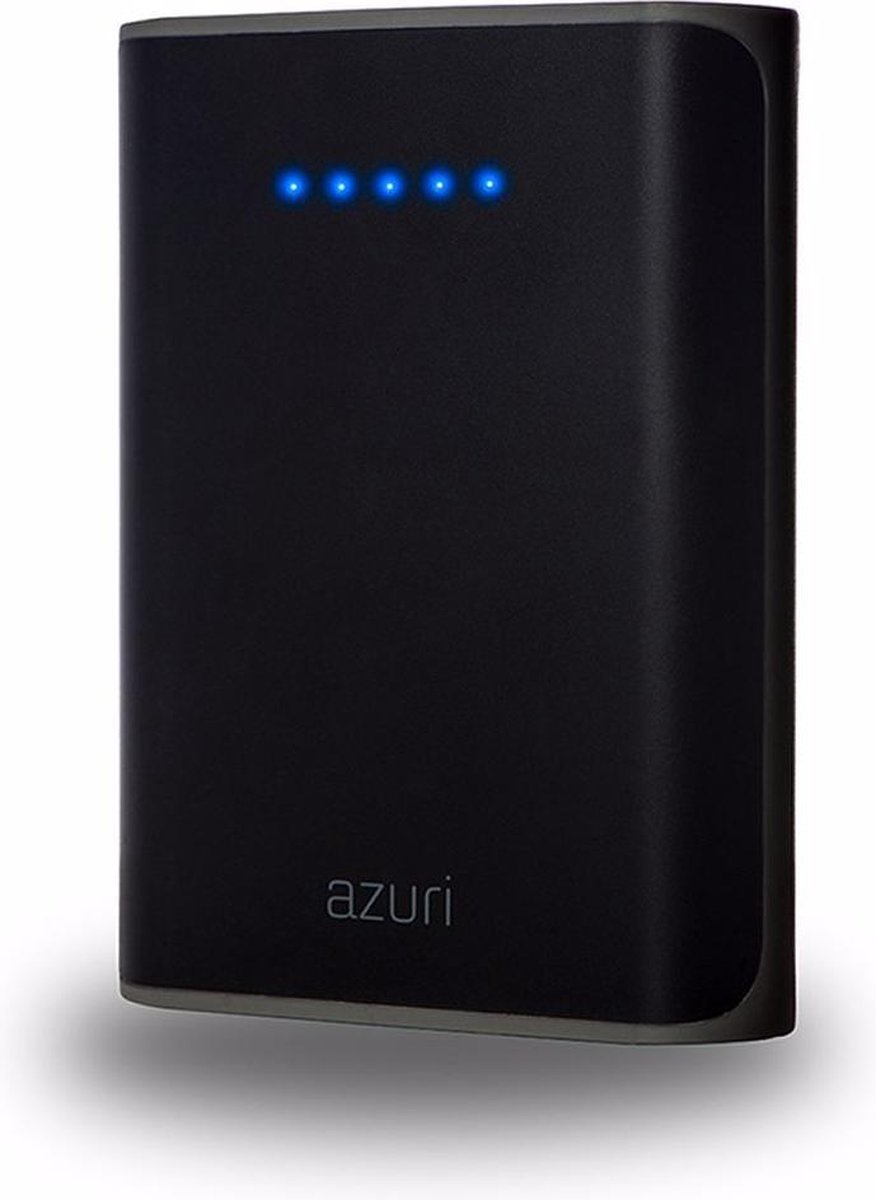 Azuri powerbank met 2 USB poorten - 6.000 mAh - Blauw/Grijs