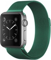 bandje geschikt voor Apple Watch SE -  Milanese band - groen - Maat: 38mm & 40mm