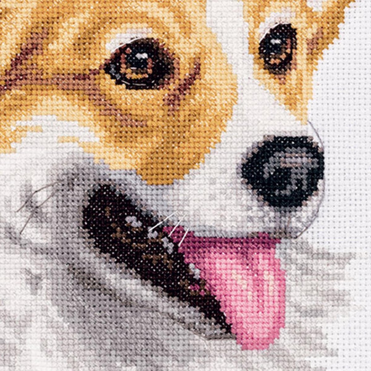 PANNA Borduurpakket Welsh Corgi J-7098 - Kruissteek - Borduren voor volwassenen - Aida — afbeelding 5
