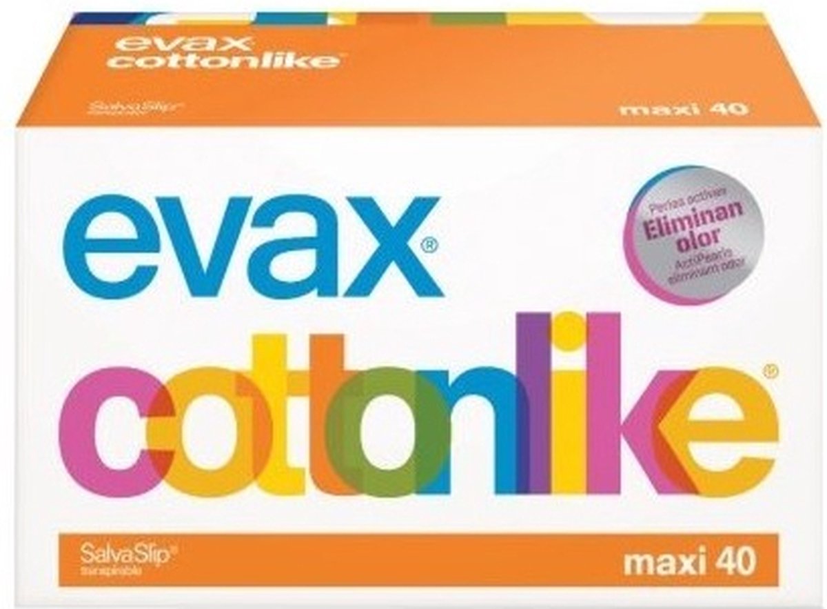 Goedkoopste Evax Cottonlike Maxi Pantyliners 40 Units
