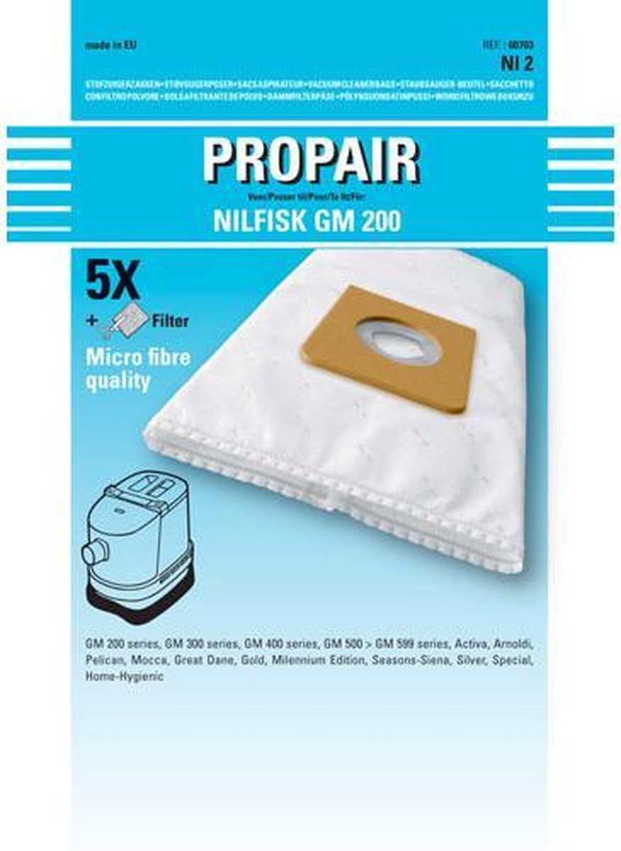 Sac aspirateur Nilfisk GM 200 pack de 5 pcs. | bol.com