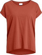 Vila T-shirt Vidreamers Pure T-shirt/su-noos 14025668 Burnt Henna Dames Maat - M