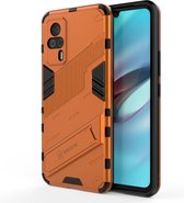 Voor vivo S9e Punk Armor 2 in 1 PC + TPU schokbestendig hoesje met onzichtbare houder (oranje)