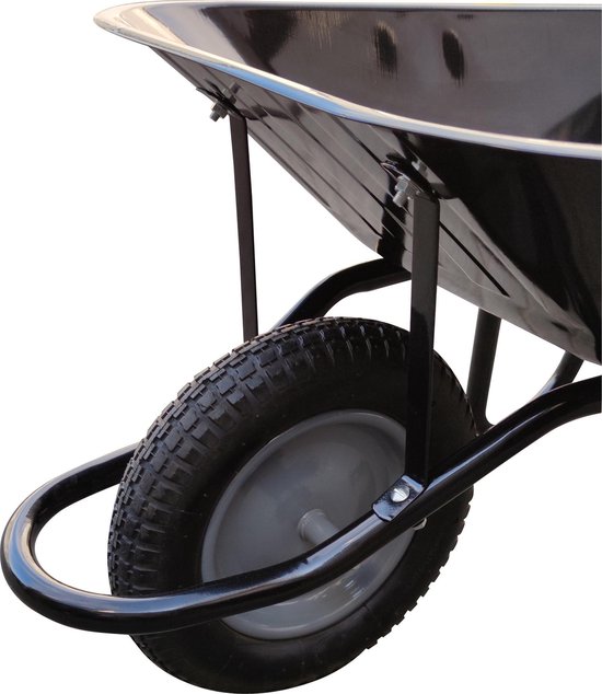 2PLy kruiwagenwiel van FORT, stalen velg, kleur rood, luchtband