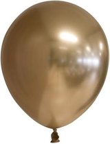 Gouden ballonnen chroom 13cm | 100 stuks