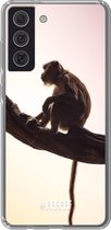 6F hoesje - geschikt voor Samsung Galaxy S21 FE -  Transparant TPU Case - Macaque #ffffff
