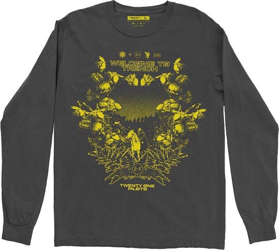 Twenty One Pilots Longsleeve Shirt S Trench Scene Zwart 