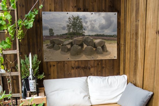 Affiche de jardin A hunebed in the Dutch Drenthe 120x80 cm - Toile de jardin / Toile d'extérieur / Peintures d'extérieur (décoration de jardin)