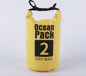 Nixnix Waterdichte Tas - Dry bag - 2L - Geel - Ocean Pack - Dry Sack - Survival Outdoor Rugzak - Drybags - Boottas - Zeiltas