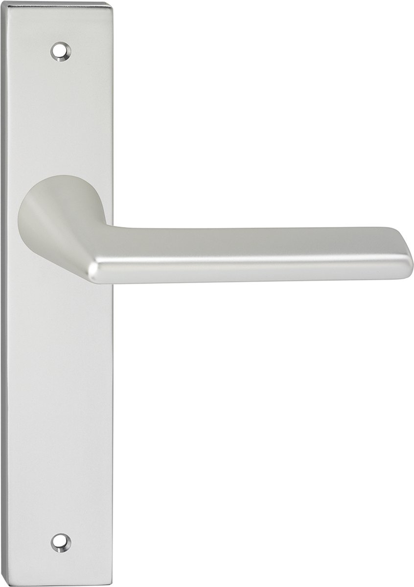Deurkruk - Impresso Bristol - Voor binnen - Vierkant deurschild met schroeven - Aluminium - 2 stuks