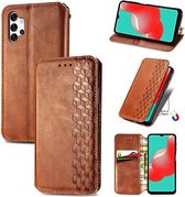 Luxe PU Lederen Wallet Case Geschikt Voor Samsung Galaxy A32 4G - Portemonnee Book Case Flip Cover Hoesje Met Multi Stand Functie - Kaarthouder Card Case Beschermhoes Sleeve Met Pa