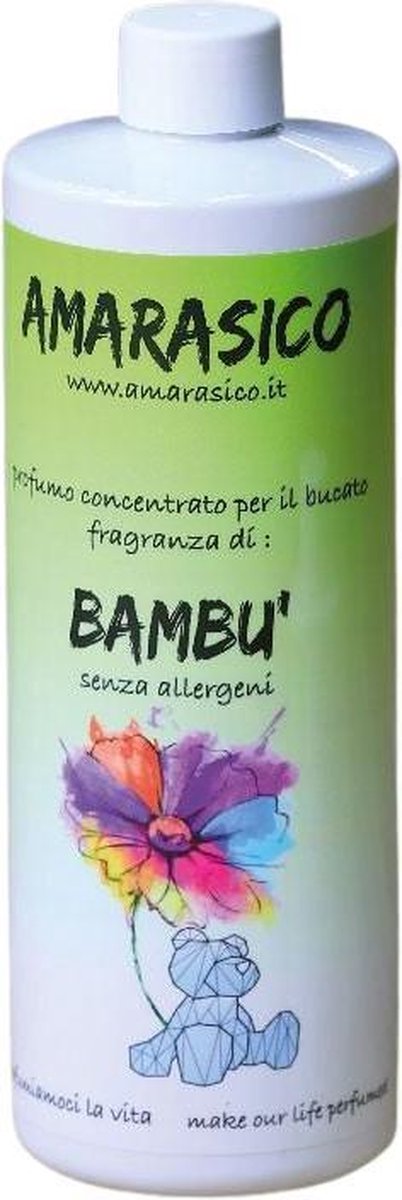 Amarasico Wasparfum Bamboe - 500 ml – Frisse was – Heerlijke geur – Textielverfrisser – Wasverzachter – Bloemengeur