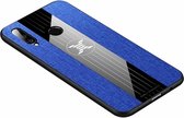 Voor Huawei P30 Lite XINLI stiksels Textue schokbestendige TPU beschermhoes (blauw)