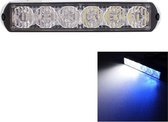 18W 1080LM 6-LED wit + blauw licht bedraad auto knipperend waarschuwingssignaallampje, DC 12-24V, draadlengte: 90cm