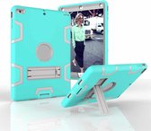 Voor iPad Air schokbestendige pc + siliconen beschermhoes, met houder (groen grijs)