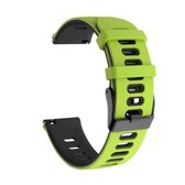 22 mm voor Huawei Watch GT2e 46 mm siliconen polsband (groen + zwart) (groen + zwart)