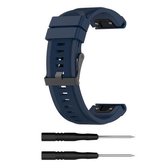 Voor Garmin Fenix 5X (26 mm) Fenix3 / Fenix3 HR siliconen vervangende polsband horlogeband (donkerblauw)