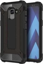 Voor de Galaxy A5 (2018) magische Armor TPU + PC combinatie Case(Black)