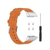 Voor Garmin Forerunner 35/30 universele nylon canvas vervangende polsband horlogeband (oranje)