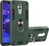 Voor Huawei Mate 20 Lite 2 in 1 Armor Series PC + TPU beschermhoes met ringhouder (groen)