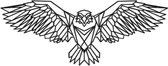 Metalen wanddecoratie Eagle - Kleur: Zwart | x 60 cm