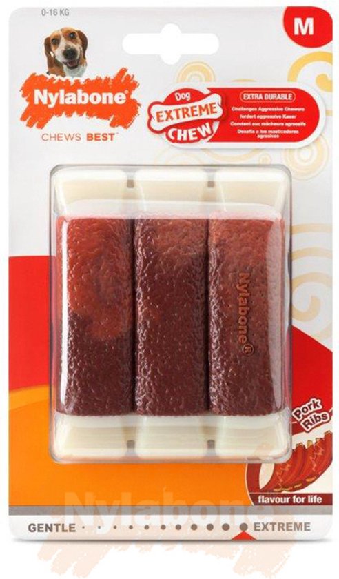 Nylabone Extreme Chew Sparerib - Hondenspeelgoed - Varken 19x11.5x2.7 cm 162 g Medium