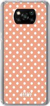 6F hoesje - geschikt voor Xiaomi Poco X3 Pro -  Transparant TPU Case - Peachy Dots #ffffff