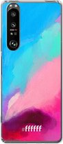 6F hoesje - geschikt voor Sony Xperia 1 III -  Transparant TPU Case - Abstract Hues #ffffff