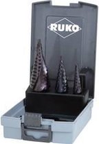 RUKO 101026FRO Getrapteboorset 3-delig 4 - 12 mm, 4 - 20 mm, 4 - 30 mm HSS 3 vlakken schacht 1 set(s)