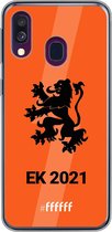 6F hoesje - geschikt voor Samsung Galaxy A40 -  Transparant TPU Case - Nederlands Elftal - EK 2021 #ffffff