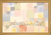 JUNIQE - Poster in houten lijst Klee - New Part of the Town M -40x60