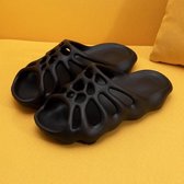 Dames Hole Wave Home Indoor Slippers, Maat: 37-38 (Zwart)
