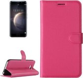 Voor Huawei Honor Magic Litchi Texture Horizontale Flip Leren Case met Houder & Kaartsleuven & Portemonnee (Magenta)