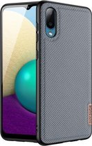 Voor Samsung Galaxy A02 / M02 DUX DUCIS Fino-serie PU + TPU beschermhoes (blauw)
