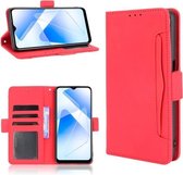 Voor OPPO A55 5G / A53s 5G Skin Feel Kalfspatroon Horizontaal Flip Leren Case met Houder & Kaartsleuven & Fotolijst (Rood)