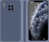 Voor Huawei Mate 30 Pro effen kleur imitatie vloeibare siliconen rechte rand valbestendige volledige dekking beschermhoes (grijs)