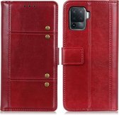 Voor OPPO F19 Pro Peas Crazy Horse Texture Horizontale Flip lederen tas met houder & kaartsleuven & portemonnee (rood)