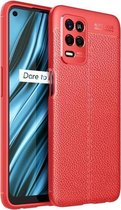 Voor OPPO Realme V13 5G Litchi Texture TPU schokbestendig hoesje (rood)