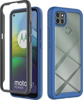 Motorola Moto G9 Power (2021) Starry Sky Solid Color-serie schokbestendige pc + TPU-hoes met PET-folie (koningsblauw)