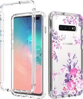 Voor Samsung Galaxy S10 Plus 2 in 1 hoog transparant geverfd schokbestendig PC + TPU beschermhoes (roze)