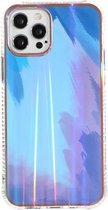 IMD Rendering Watercolor Aurora Pattern Shockproof TPU + PC beschermhoes voor iPhone 12/12 Pro (wintersneeuw)