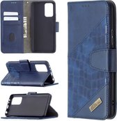 Voor Geschikt voor Xiaomi Redmi Note 10 Pro Bijpassende Kleur Krokodil Textuur Horizontale Flip PU Lederen Case met Portemonnee & Houder & Kaartsleuven (Blauw)