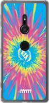 6F hoesje - geschikt voor Sony Xperia XZ2 -  Transparant TPU Case - Flower Tie Dye #ffffff