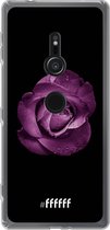 6F hoesje - geschikt voor Sony Xperia XZ2 -  Transparant TPU Case - Purple Rose #ffffff