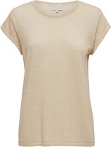 Minus Carlina Knit Tee Tops & T-shirts Dames - Shirt - Goud - Maat L