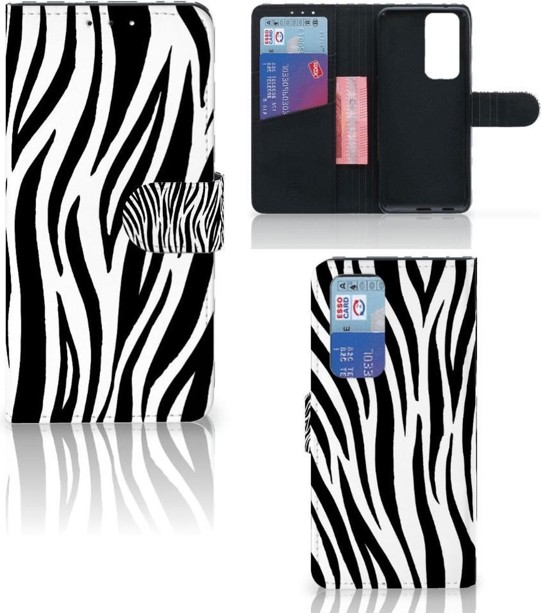 OPPO Find X3 Neo 5G Telefoonhoesje met Pasjes Zebra