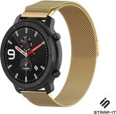 Milanees Smartwatch bandje - Geschikt voor  Xiaomi Amazfit GTR Milanese band - goud - 42mm - Strap-it Horlogeband / Polsband / Armband