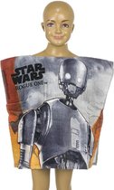 Star Wars - badcape - badpancho - Handdoek - Musthave voor de Star Wars fan - Steel de show bij zwemles - Poncho velours - Grijs