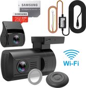 Mini 0906 4K Wifi 2CH Dual GPS dashcam voor auto - Continue voeding - 256gb